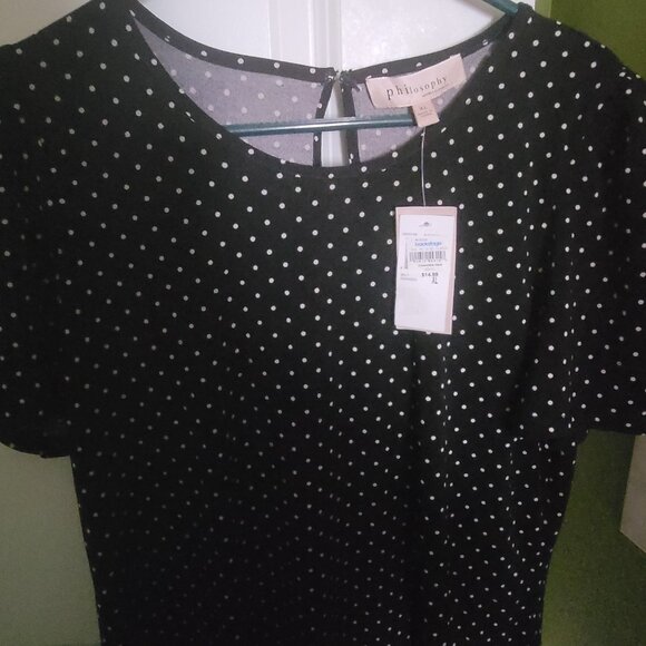 Nwt Philosophy black & white s/s top - Picture 4 of 6